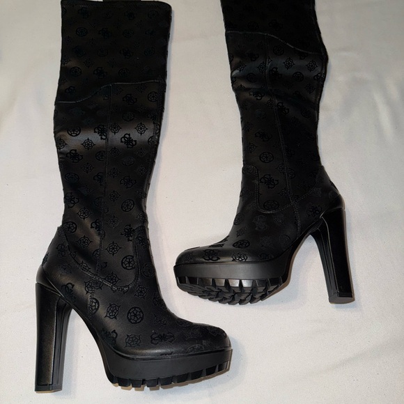 Guess Platform Logo Taylin over the knee boot. Sexy & Comfy all in one! New/Box - Picture 5 of 13